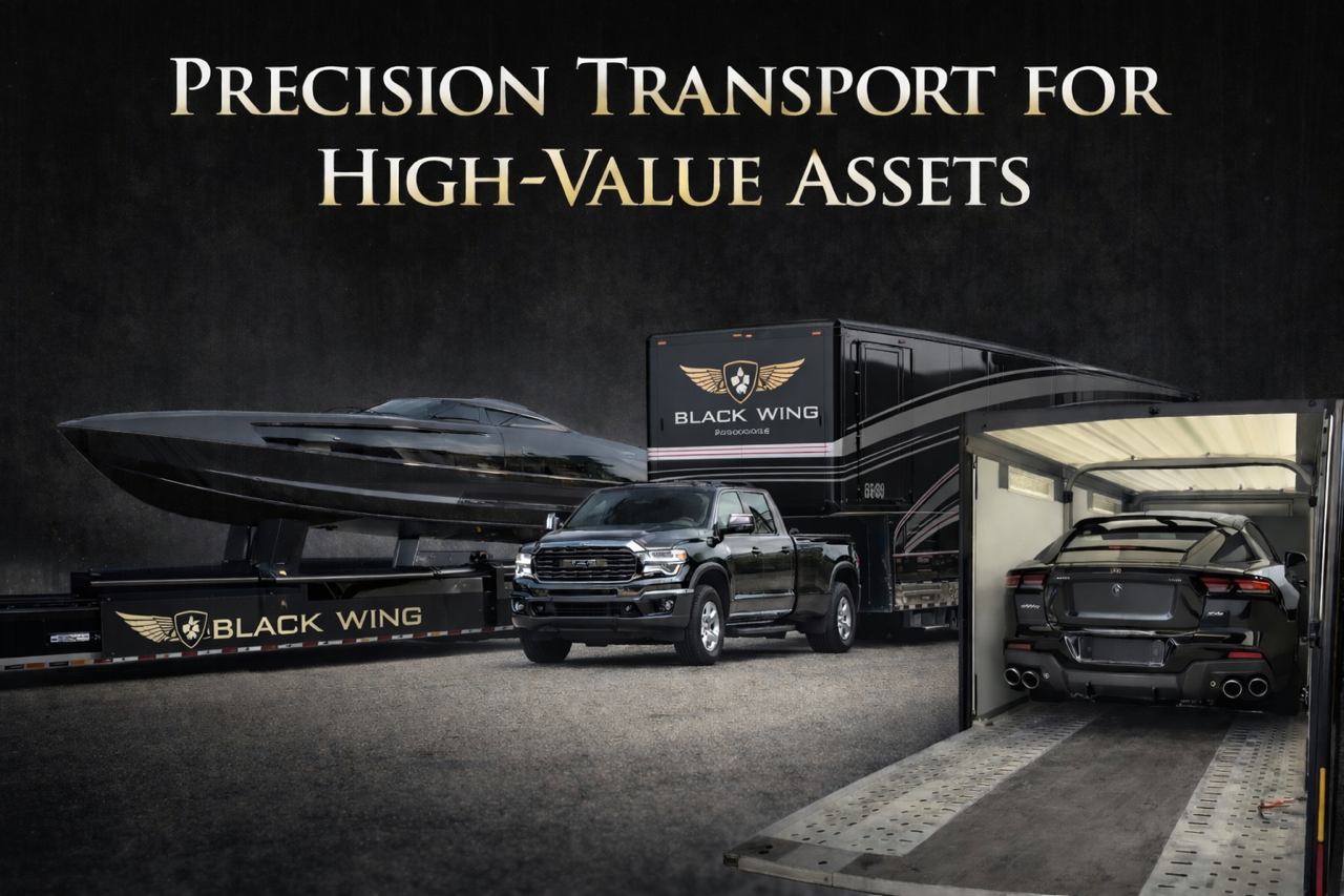 Black Wing Global Logistics fleet and team — full-service transport in Cape Coral, FL